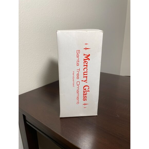 Vintage Dept. 56 Handblown Mercury Glass Santa Tree Ornament - Picture 6 of 6